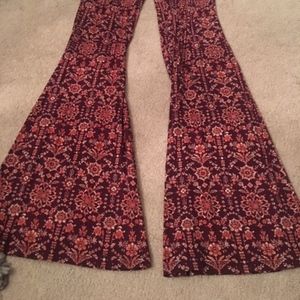 Stretchy Flare Patterned Pants